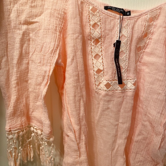 NWT OHMYJULIAN BOHO off shoulder top M - Picture 3 of 4